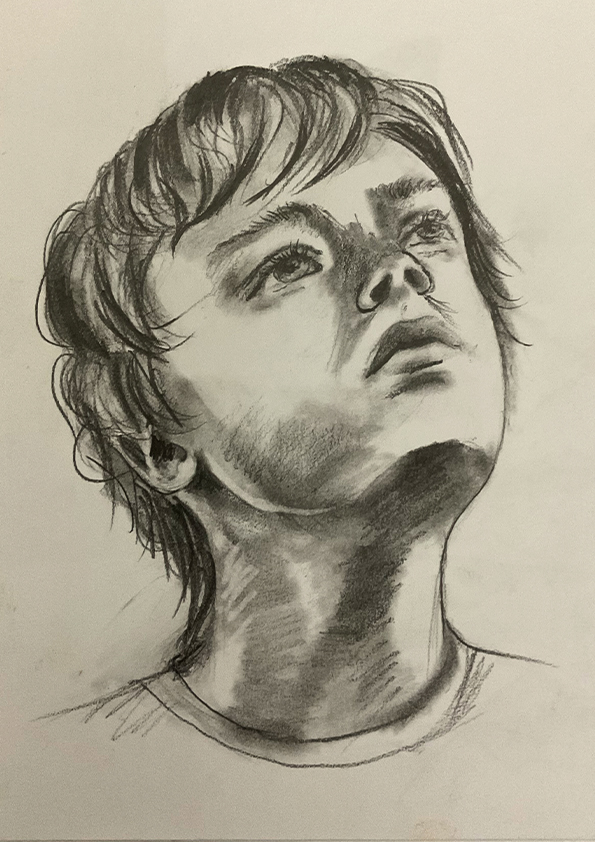 Charcoal Boy Drawing