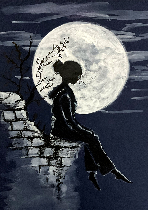 Night Painting With Moon Light